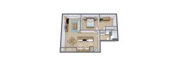 Windgate Apartments | One Bedroom Floor Plan 11A