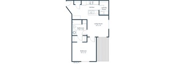 West Lake Apartments in West Fargo, ND | One Bedroom Floor Plan 11A