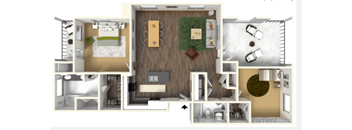 the floor plan of the 2100 sq ft apartment