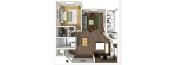 Valencia 729 sf 1 br