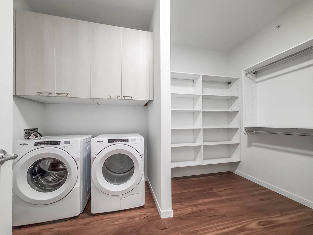 Optima Lakeview Two Bedroom Model Laundry Room