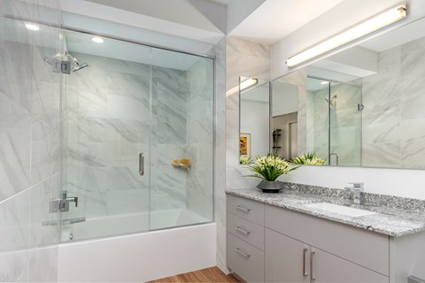 Bathroom Shower at Optima Kierland Apartments