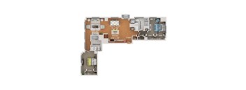 63 E Lake B12 Two Bedroom Floor Plan