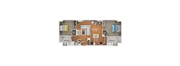 63 E Lake B14 Two Bedroom Penthouse Floor Plan