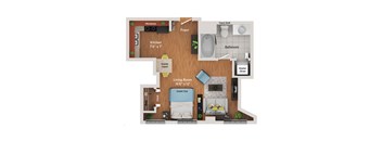 63 E Lake S1 Studio Floor Plan