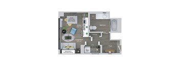 63 E Lake S8 Studio Floor Plan