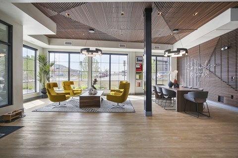 Brightly Decorated Leasing Office at Aurum, Golden, Colorado