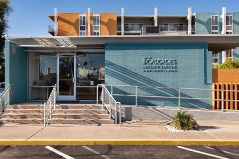 The entrance to the Cascades Learning Center is shown.