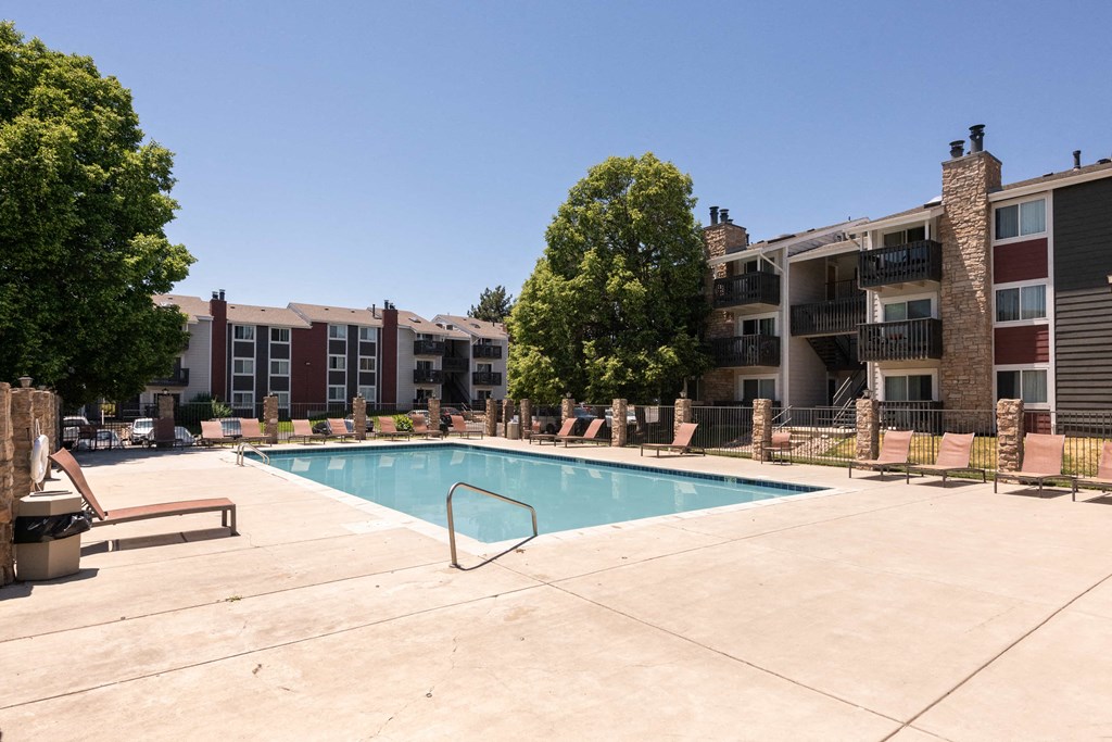 the swimming pool at our apartments