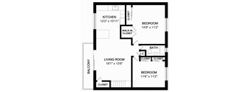 Darlington Floor Plan at Troy Hills Village in Parsippany, NJ,07054