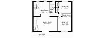 Edgebrook Floor Plan at Troy Hills Village in Parsippany, NJ,07054