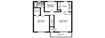 Maple Floor Plan at Troy Hills Village in Parsippany, NJ,07054