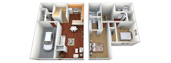 a floor plan of a 1 bedroom apartment at the crossings at white marsh apartments, transparent p