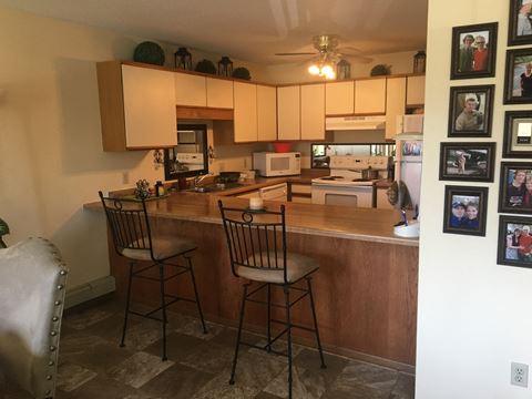 Gourmet Kitchen With Island at Jacobs Square Apartments, Minnesota