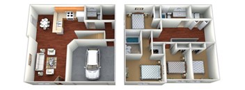 a floor plan of a 1 bedroom apartment at the crossings at white marsh apartments in white marsh