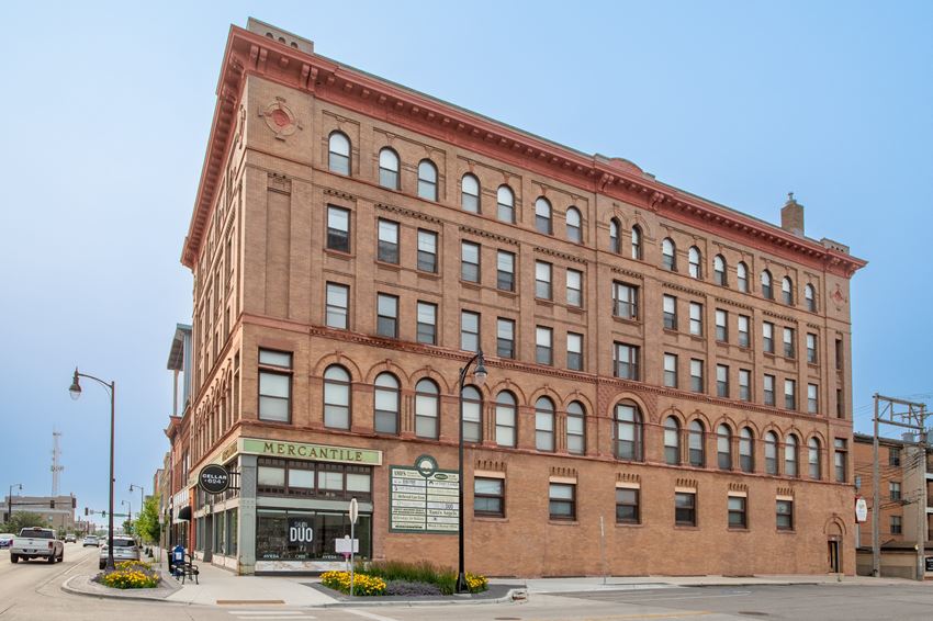 a large brick building with many windows