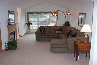 Modern Living Room at Silver Oaks Townhomes, Minnesota