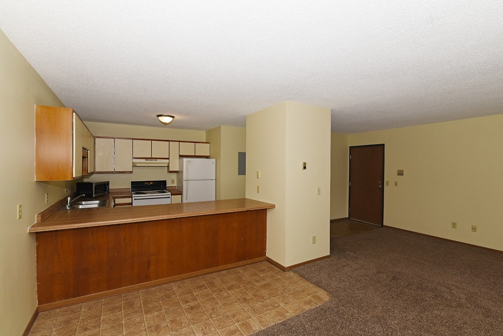 Kitchen at Jacobs Square Apartments, MN, 56303