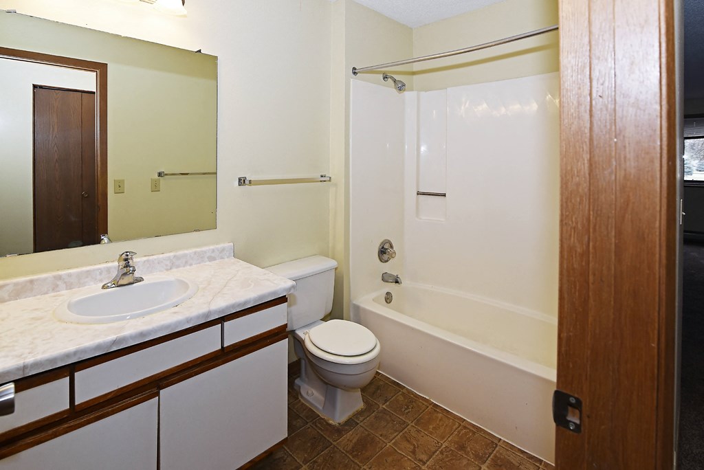 Bathroom at Jacobs Square Apartments, St. Cloud, MN, 56303