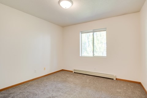 an empty room with carpet and a window, Sandstone Apartments, Fargo
