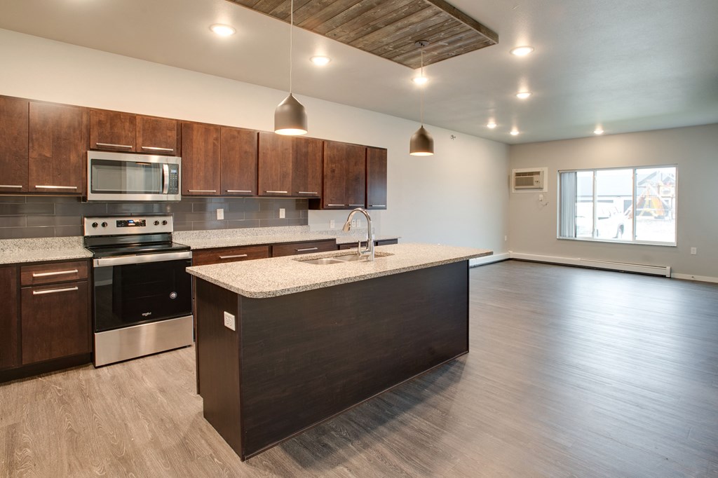 Kitchen at Mezzo Apartments, North Dakota