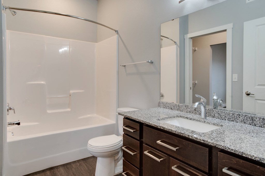 Bathroom at Mezzo Apartments, Fargo, 58104