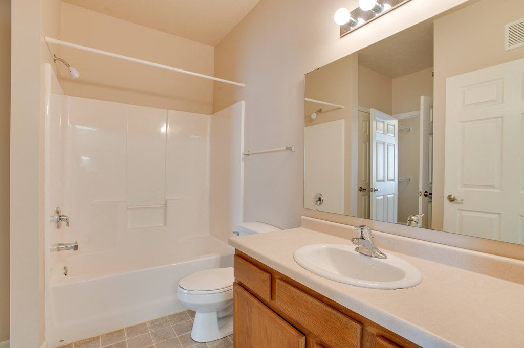 Bathroom at Courtyard Apartments on Belsly, Moorhead