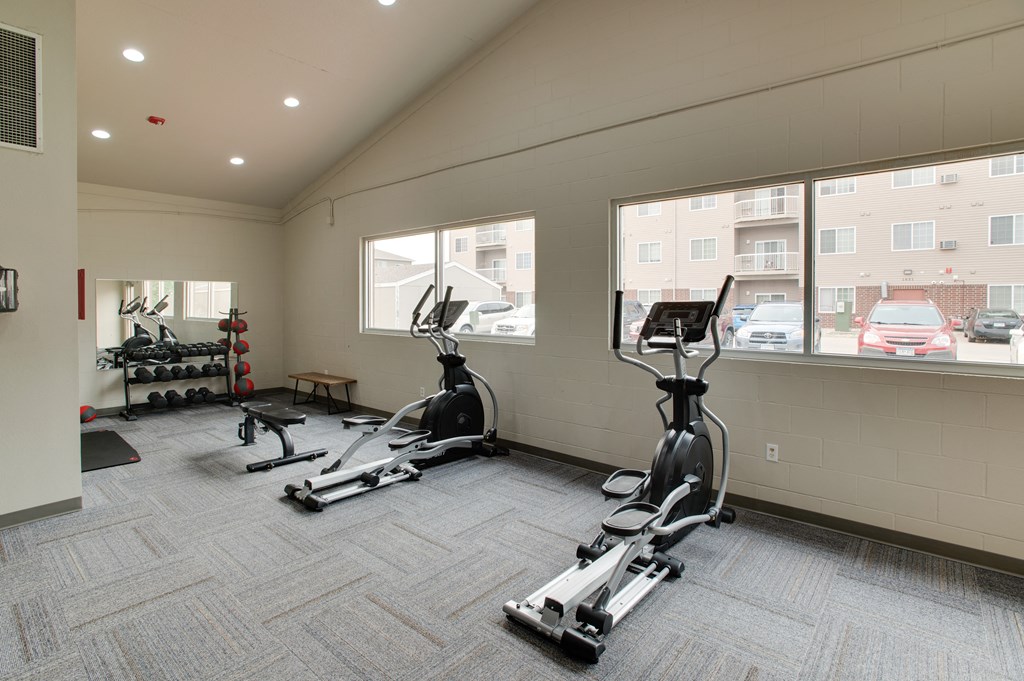 Fitness Room at Courtyard Apartments on Belsly, Moorhead, MN, 56560