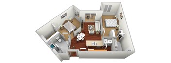 2 Bed 2 Bath Floor Plan at Osgood Place Apartments, Fargo, 58104