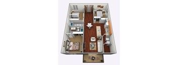 3 Bed 2 Bath Floor Plan at Courtyard Townhomes, Moorhead