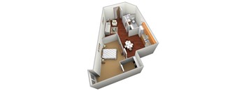 a floor plan of a home with a living room and a dining room