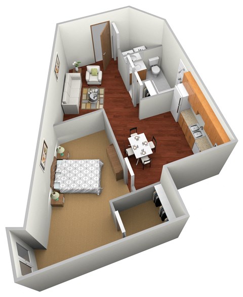 a floor plan of a home with a living room and a dining room
