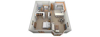 a floor plan is shown with a bedroom and living room