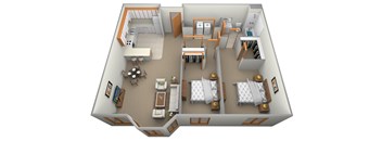 a floor plan is shown in this illustration of a 3d floor plan