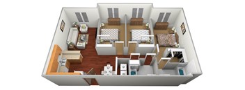 a 2400 sq ft floor plan with a bedroom and a living room
