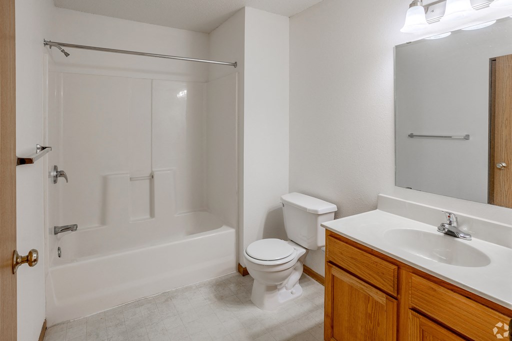 Bathroom at Hillcrest Apartments, St Cloud, MN