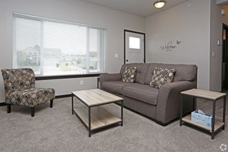 Modern Living Room at Falcon Heights Townhomes, Rochester, MN