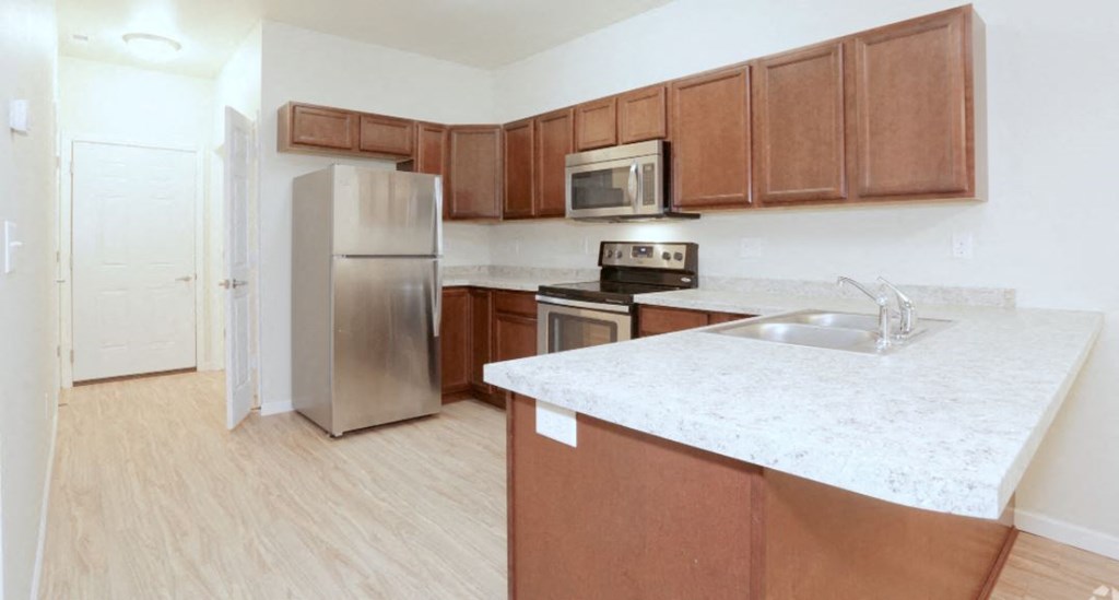 Kitchen at Prairie Crossing Townhomes, Minnesota, 56529