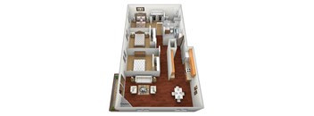 3 Bed 2 Bath Floor Plan at Meadows Edge Apartments - Detroit Lakes, Detroit Lakes, MN