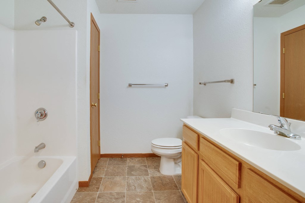 Bathroom at Pelican Heights Apartments, Detroit Lakes, 56501