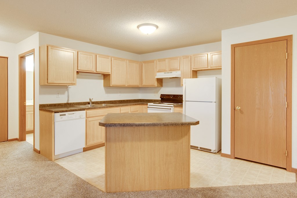 Kitchen at Pelican Heights Apartments, Detroit Lakes, 56501