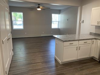 Kitchen And Living Area at Warehouse Apartments, North Dakota, 58102