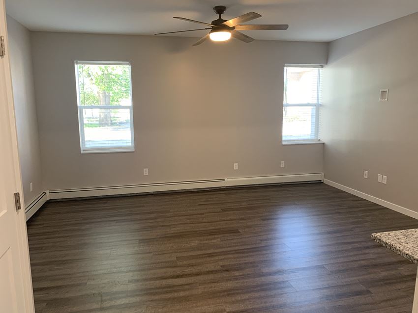 Unfurnished Living Area Unfurnished Living Area at Warehouse Apartments, Fargo, ND, 58102