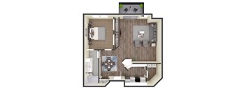 1 bed 1 bath D at Eighth Street Manor Apartments, Fargo, 58103