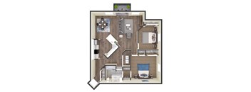1 bed 1 bath A at Eighth Street Manor Apartments, North Dakota