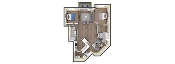 1 bed 1 bath B at Eighth Street Manor Apartments, North Dakota, 58103