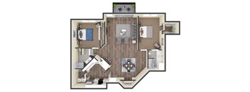2 bed 2 bath D at Eighth Street Manor Apartments, North Dakota