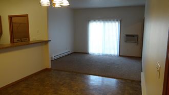 Unfurnished Living Room at Courtyard Townhomes, Minnesota, 56560