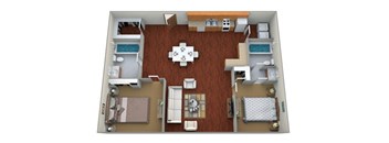 2 Bedroom, 2 Bathroom