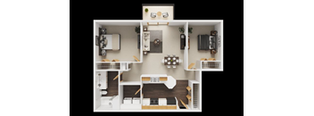 2 Bed, 1 Bath